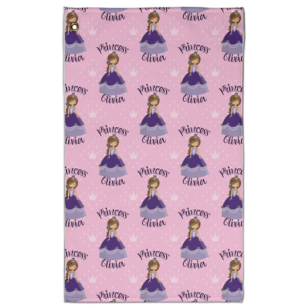 Custom Custom Princess Golf Towel - Poly-Cotton Blend - Large w/ Name All Over