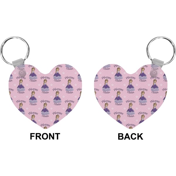 Custom Princess Heart Keychain (Front + Back)