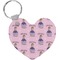 Custom Princess Heart Plastic Keychain w/ Name All Over