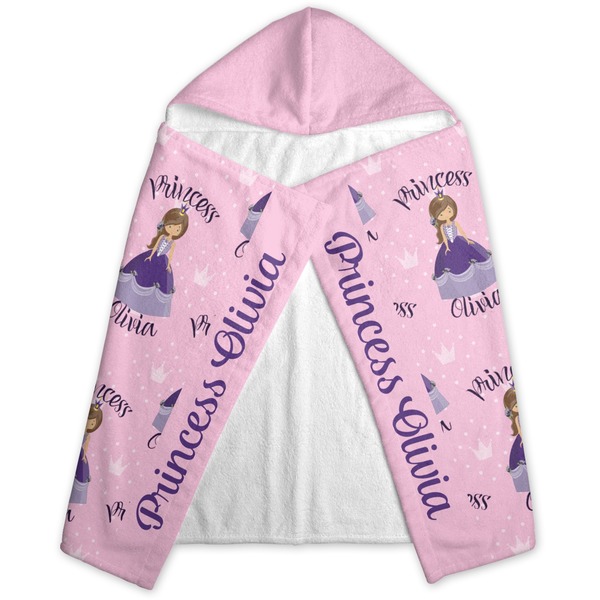Custom Princess Hooded Towel - Folded