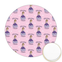 Custom Princess Printed Cookie Topper - Round (Personalized)