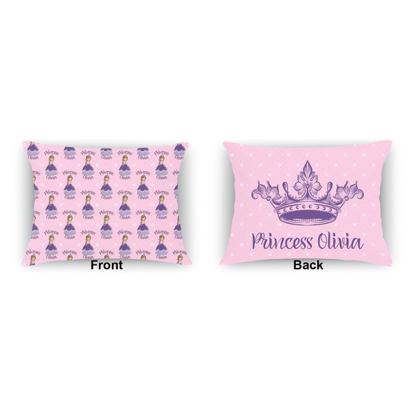 Custom Princess  Indoor Rectangular Burlap Pillow (Front and Back)