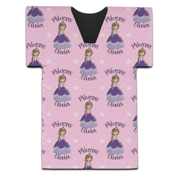 Custom Princess Jersey Bottle Cooler - Set of 4 - FRONT (flat)