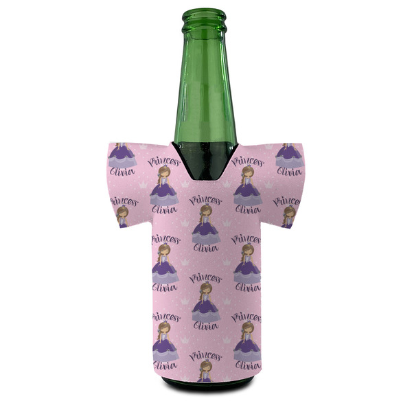 Custom Princess Jersey Bottle Cooler - Set of 4 - FRONT (on bottle)