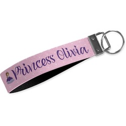 Custom Princess Webbing Keychain Fob - Large (Personalized)