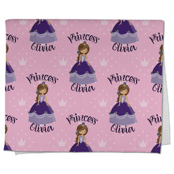 Custom Princess Kitchen Towel - Poly Cotton w/ Name All Over
