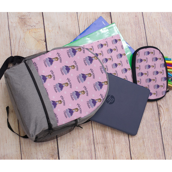 Custom Princess Large Backpack - Gray - With Stuff