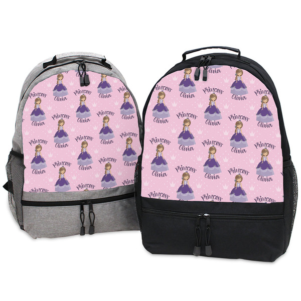 Custom Princess Large Backpacks - Both