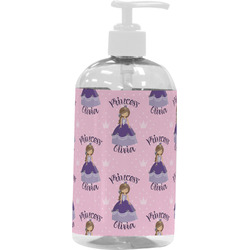 Custom Princess Plastic Soap / Lotion Dispenser (16 oz - Large - White) (Personalized)
