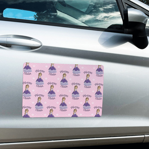 Custom Princess Large Rectangle Car Magnets- In Context