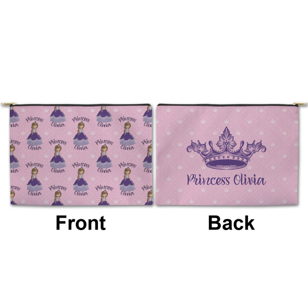 Custom Princess Large Zipper Pouch Approval (Front and Back)