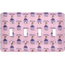 Custom Princess Light Switch Cover (4 Toggle Plate) (Personalized)