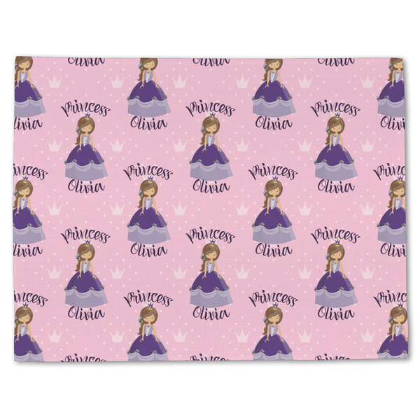 Custom Custom Princess Single-Sided Linen Placemat - Single w/ Name All Over