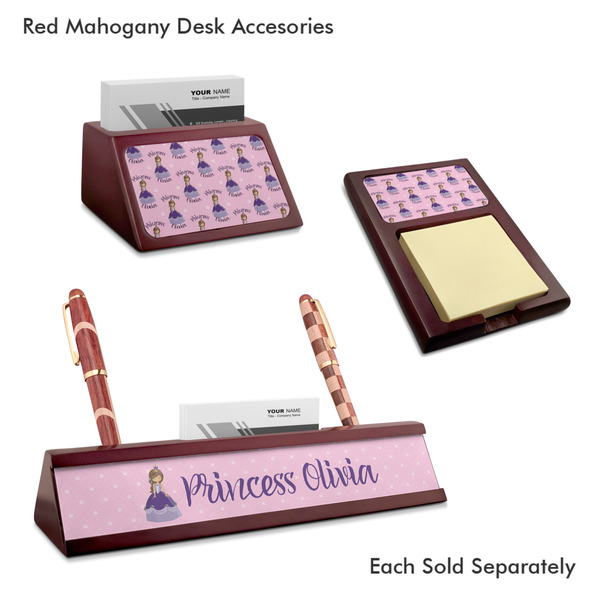 Custom Princess Mahogany Desk Accessories