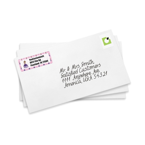 Custom Princess Mailing Label on Envelopes