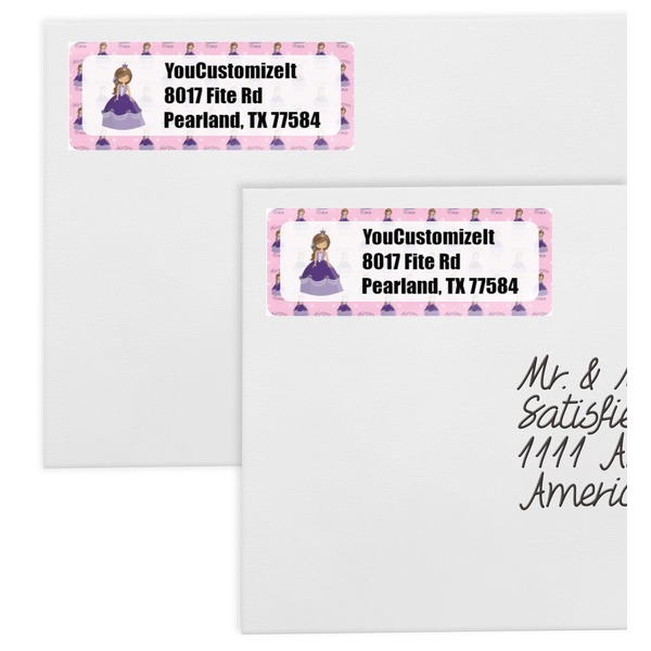 Custom Princess Mailing Labels - Double Stack Close Up