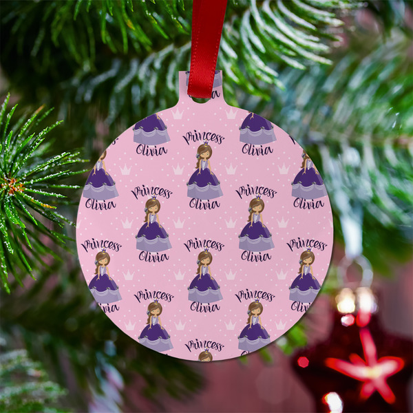 Custom Princess Metal Ball Ornament - Lifestyle
