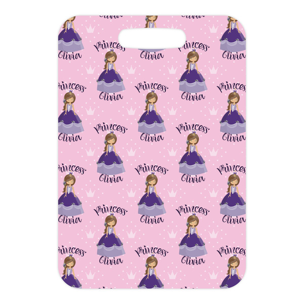 Custom Princess Metal Luggage Tag - Front Without Strap