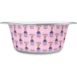 Custom Princess Stainless Steel Dog Bowl - Large (Personalized)