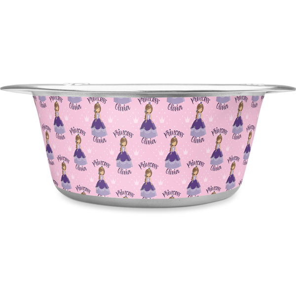 Custom Custom Princess Stainless Steel Dog Bowl - Large (Personalized)