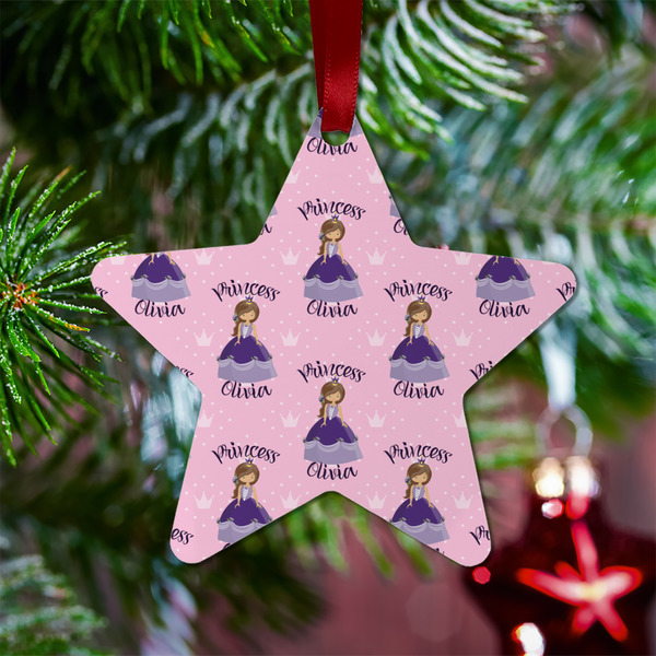 Custom Princess Metal Star Ornament - Lifestyle