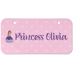 Custom Princess Mini/Bicycle License Plate (2 Holes) (Personalized)