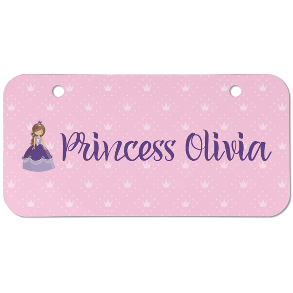 Custom Custom Princess Mini/Bicycle License Plate (2 Holes) (Personalized)