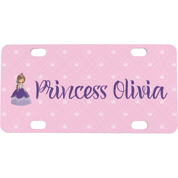 Custom Custom Princess Mini / Bicycle License Plate (4 Holes) (Personalized)