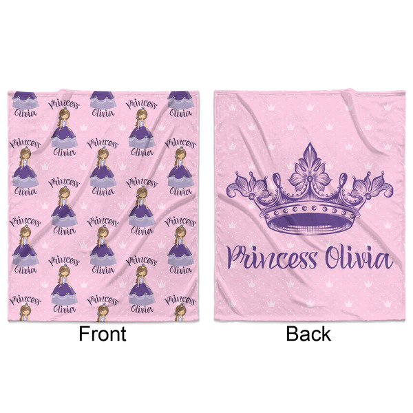 Custom Princess Minky Blanket - 50"x60" - Double Sided - Front & Back