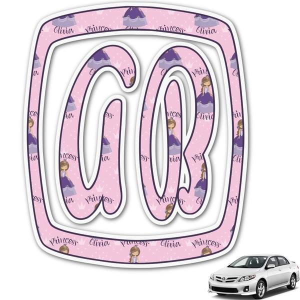 Custom Custom Princess Monogram Car Decal (Personalized)