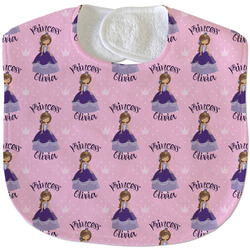 Custom Princess Velour Baby Bib w/ Name All Over