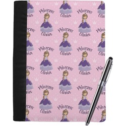 Custom Princess Notebook Padfolio - Large w/ Name All Over