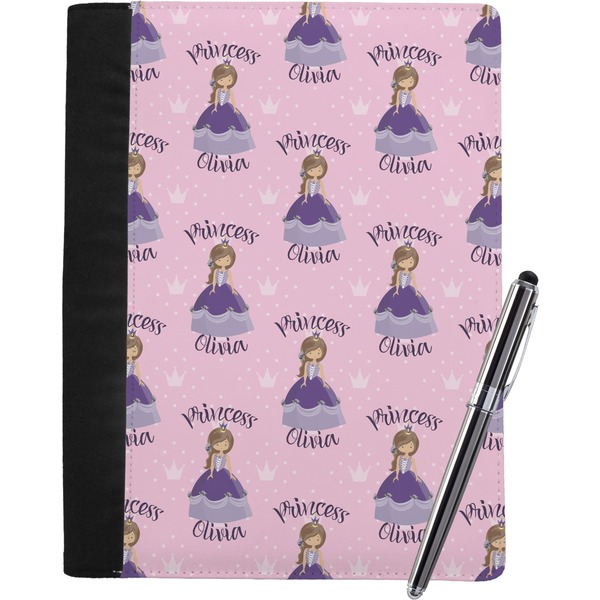 Custom Custom Princess Notebook Padfolio - Large w/ Name All Over