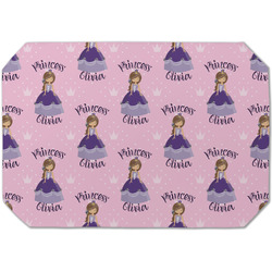 Custom Princess Dining Table Mat - Octagon (Single-Sided) w/ Name All Over