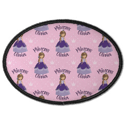 Custom Princess Iron On Oval Patch w/ Name All Over