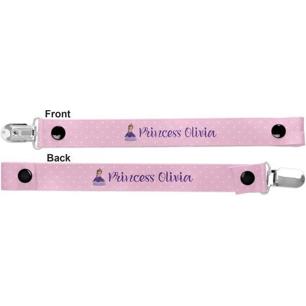 Custom Princess Pacifier Clip - Front and Back