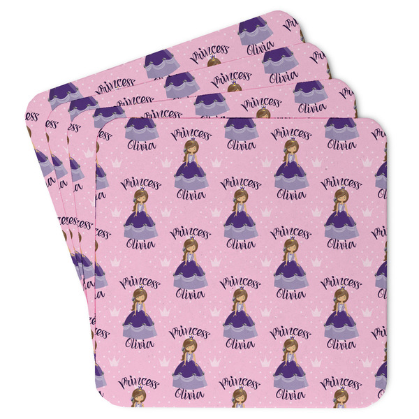 Custom Custom Princess Paper Coasters w/ Name All Over