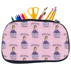 Custom Princess Neoprene Pencil Case - Medium w/ Name All Over