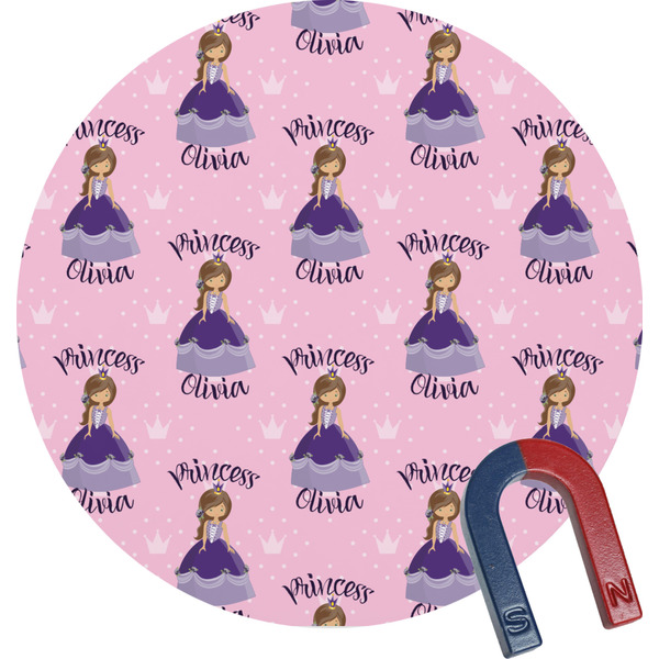 Custom Custom Princess Round Fridge Magnet (Personalized)