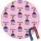 Custom Princess Round Fridge Magnet (Personalized)