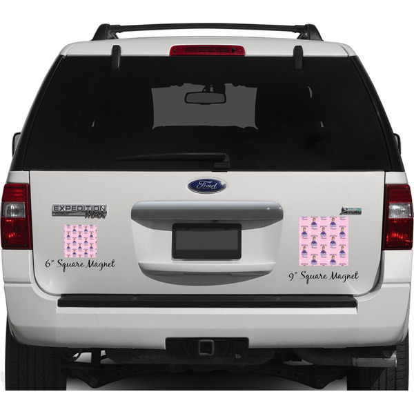 Custom Princess Personalized Square Car Magnets on Ford Explorer