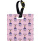 Custom Princess Plastic Luggage Tag - Square w/ Name All Over