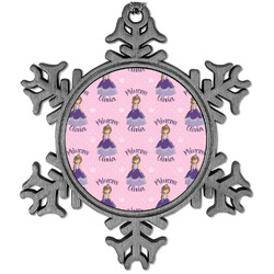 Custom Princess Vintage Snowflake Ornament (Personalized)