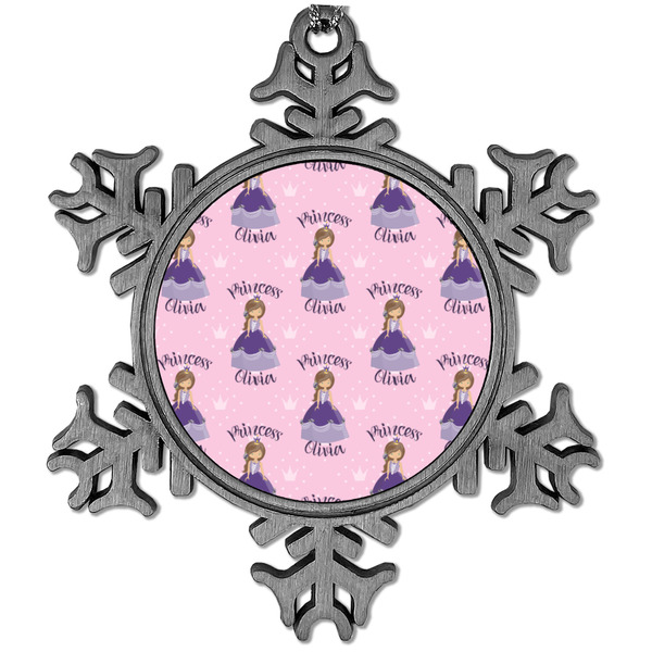 Custom Custom Princess Vintage Snowflake Ornament (Personalized)