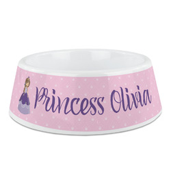 Custom Princess Plastic Dog Bowl - Medium (Personalized)
