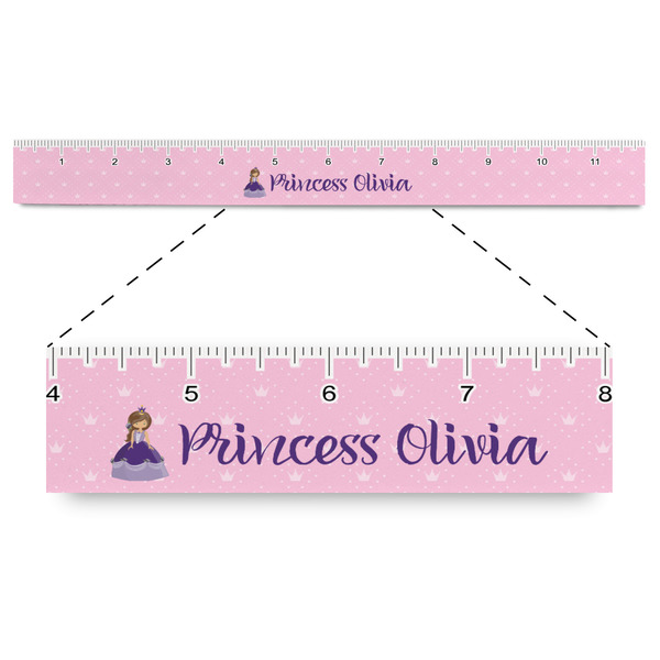 Custom Custom Princess Plastic Ruler - 12" (Personalized)