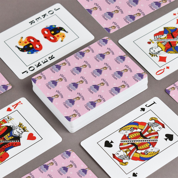 Custom Princess Playing Cards - Front & Back View