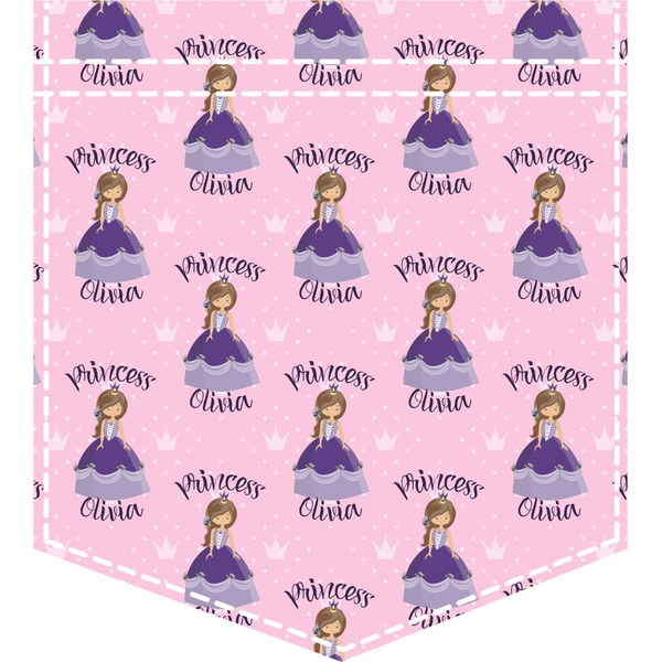Custom Custom Princess Iron On Faux Pocket (Personalized)