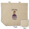 Custom Princess Reusable Cotton Grocery Bag - Front & Back View
