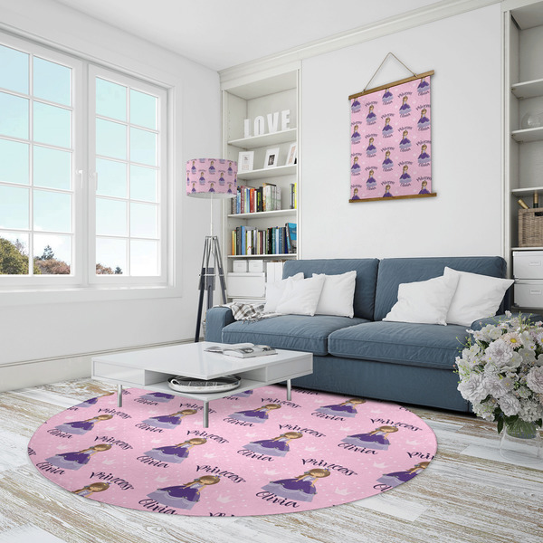 Custom Princess Round Area Rug - IN CONTEXT